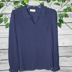 ModCloth button down collared ruffle cuffed Medium